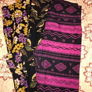Lot of 3- Lularoe OS Leggings